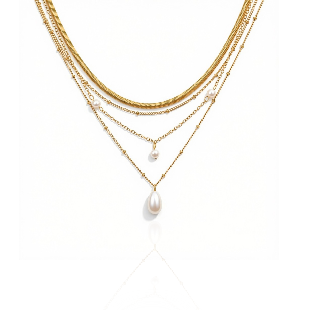 Pearly Layered Necklace