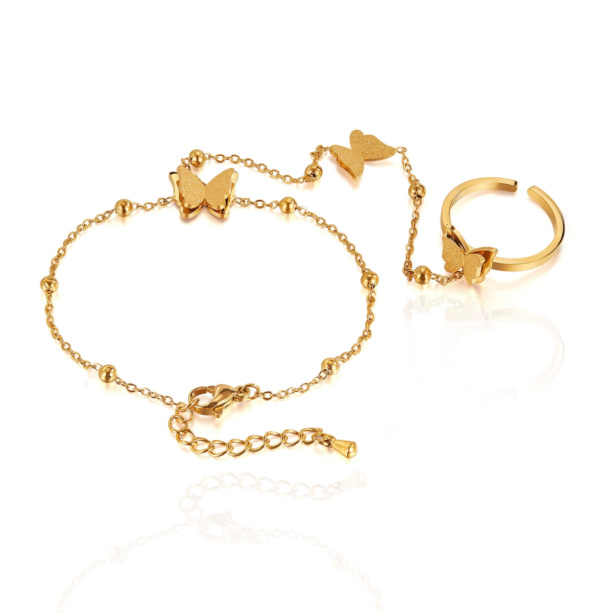 Butterfly Kiss Bracelet Ring