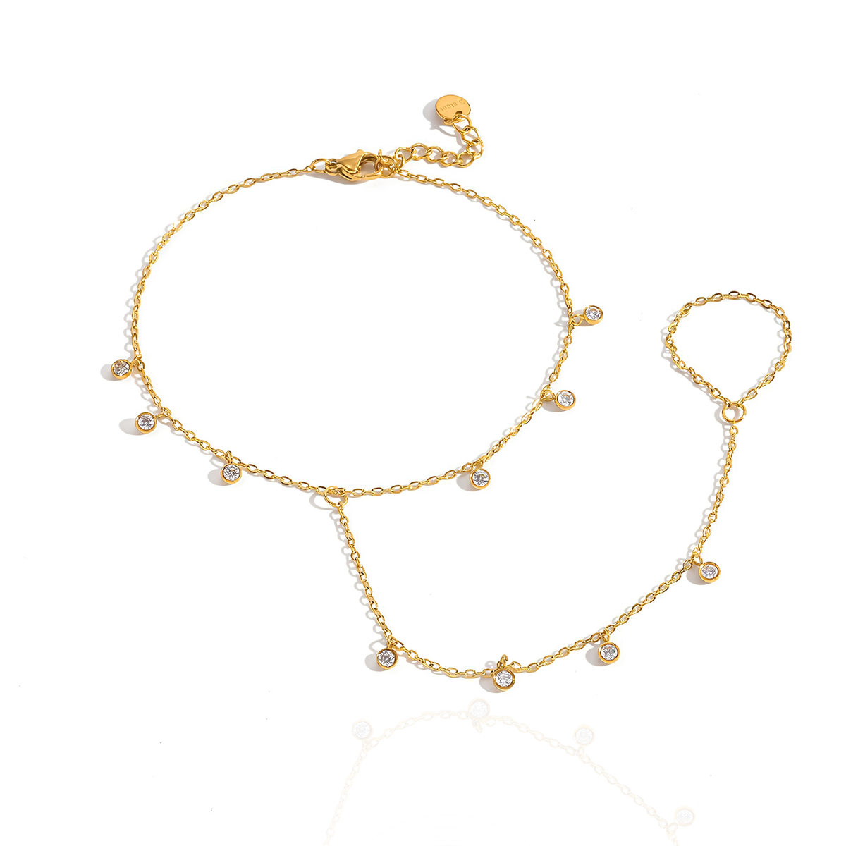 Golden Drops Anklet