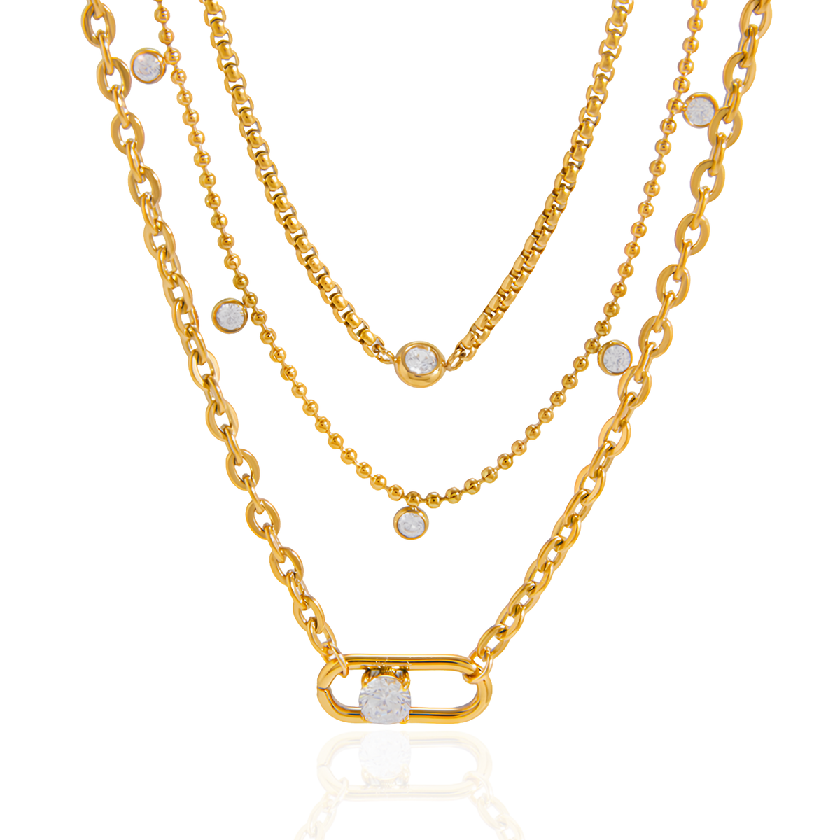 Triple Layer Sparkle Necklace